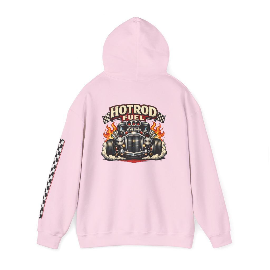 Hot Rod Hoodie — "Hot Rod Fuel" Vintage Car Racing Pullover