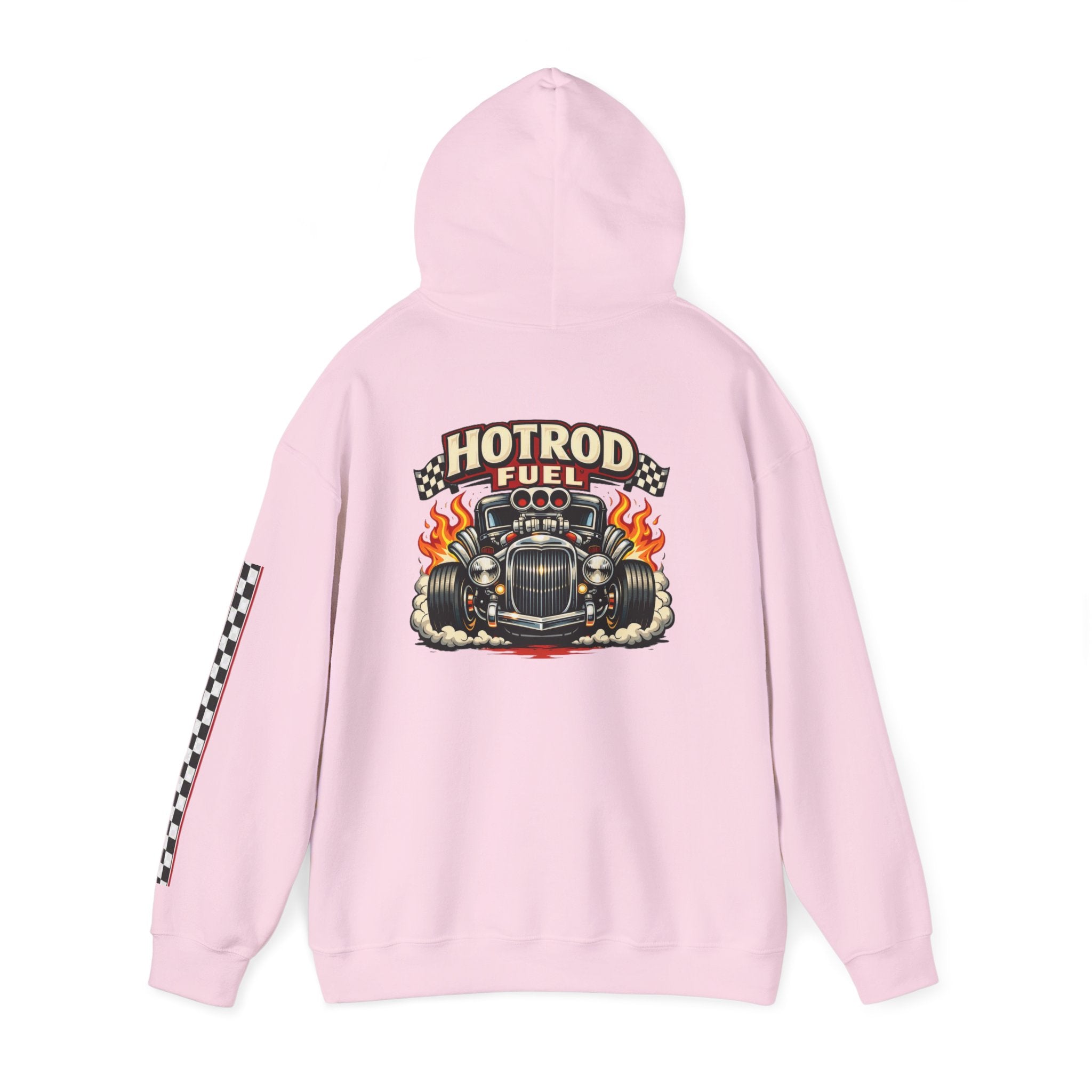 Hot Rod Hoodie — "Hot Rod Fuel" Vintage Car Racing Pullover