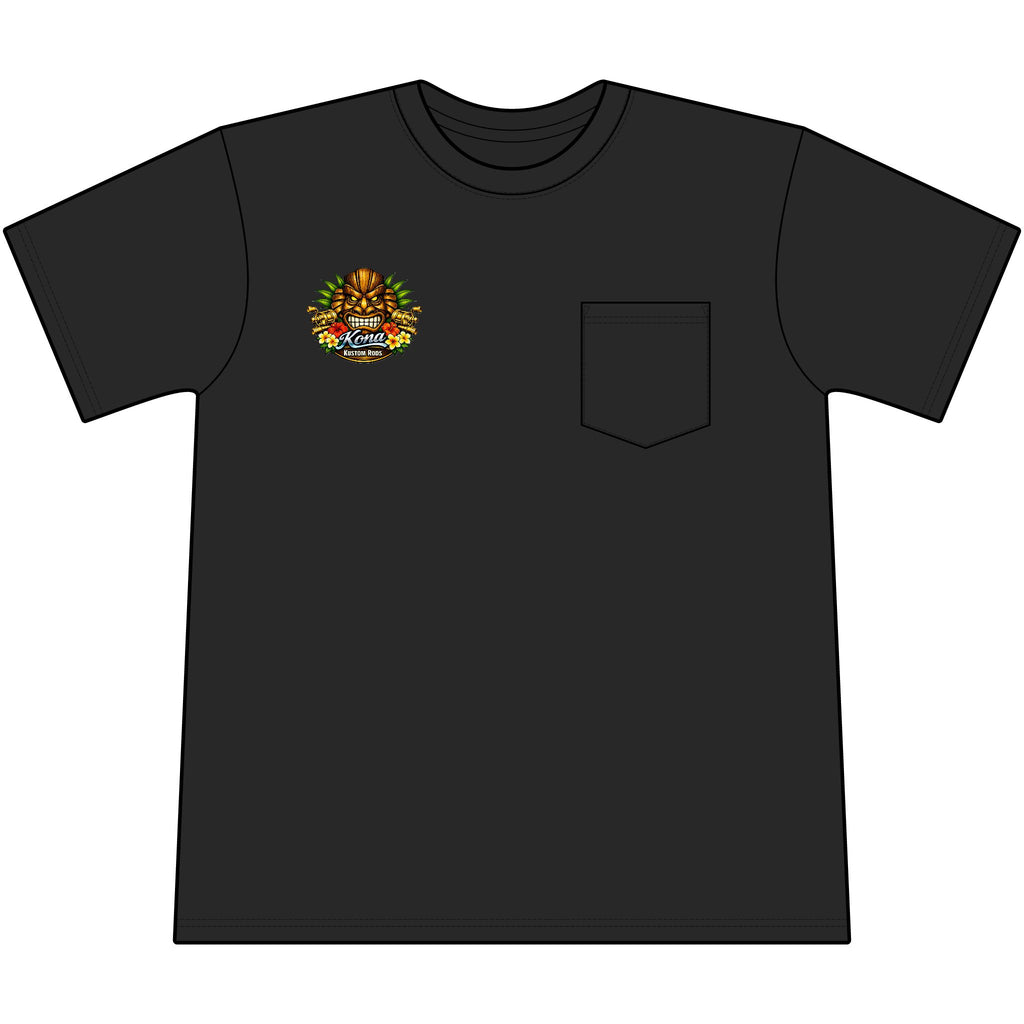 Kona Kustom Rods Yellowtail Tuna Retro Fishing Pocket Tee