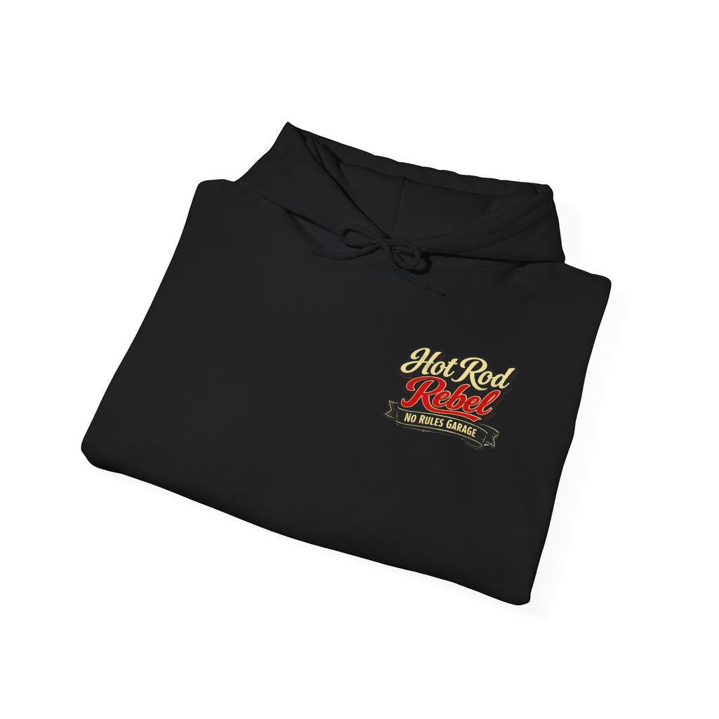 Hot Rod Hoodie — "Hot Rod Fuel" Vintage Car Racing Pullover