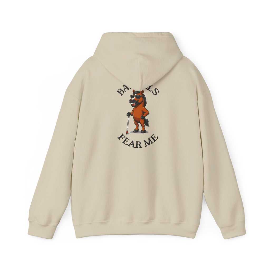Fear Me Barrel Horse Hoodie — 'Barrels Fear Me' Graphic Hirse Hoody