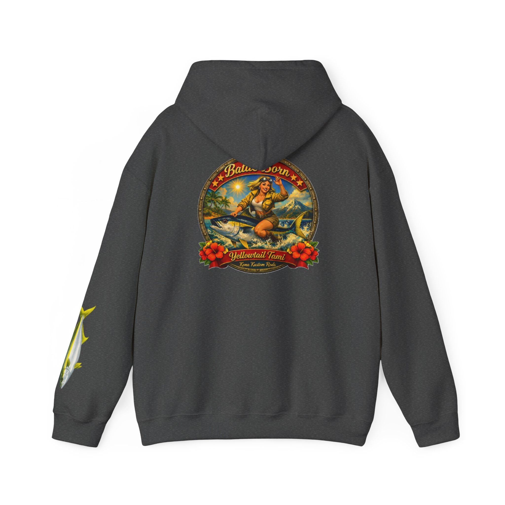 Kona Kustom Rods "Yellowtail" Hoodie — Kona Kustom Rods Pullover
