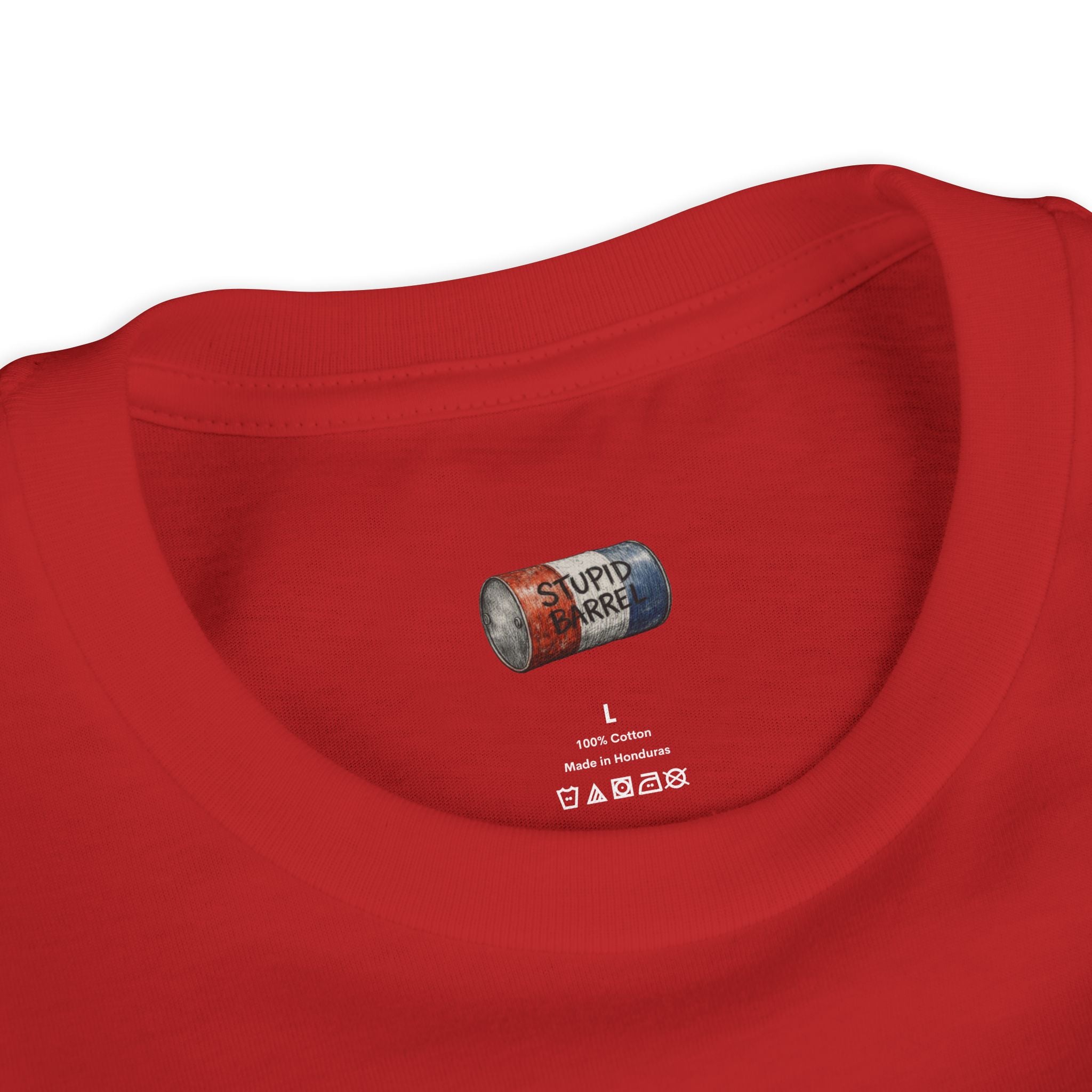 Youth Tee — Rodeo Cowgirl with Patriotic Barrel Graphic