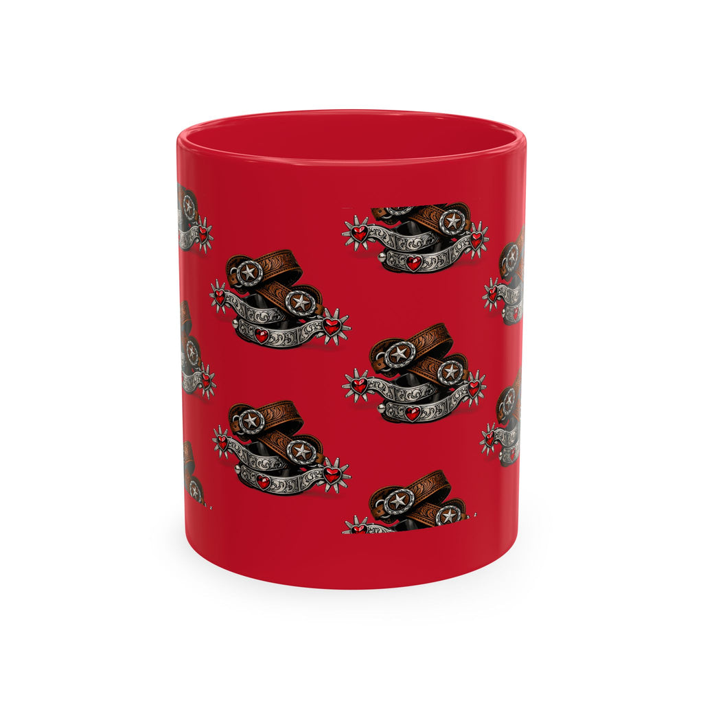 Cowgirl Spur Designed Ceramic Mug — Coffee Cup 11oz