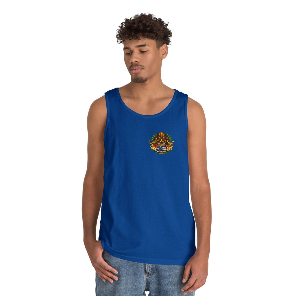 Kona Rods Vintage Pinup Beach Tank Top — 'Thresher Shark Anne' Retro WWII Nose Art