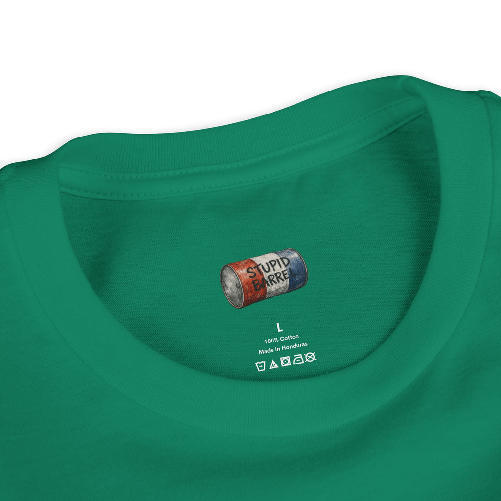 Youth Tee — Rodeo Cowgirl with Patriotic Barrel Graphic