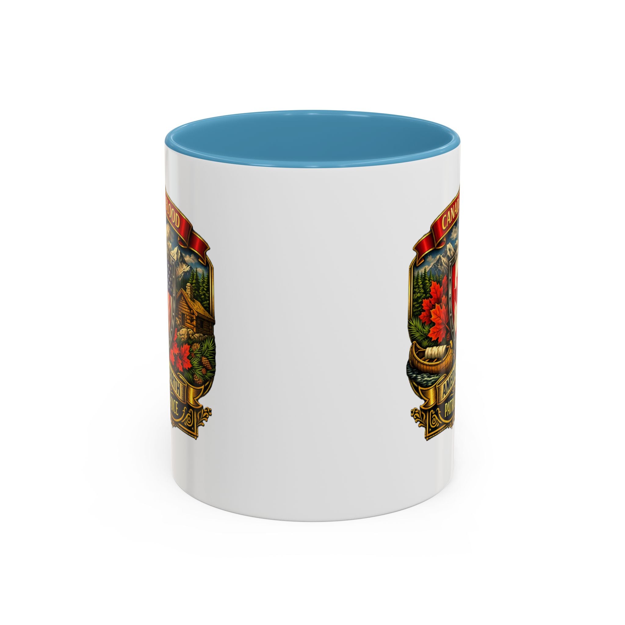 Canadian by Blood American by Birth Accent Coffee Mug — Patriot by Choice 11/15oz