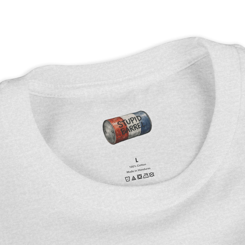 Youth Tee — Rodeo Bull Rider with Patriotic Barrel Graphic