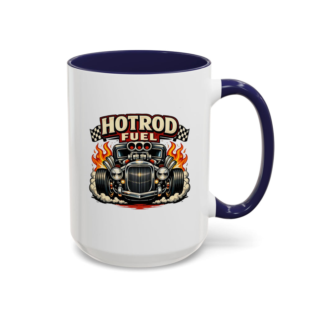 Hot Rod Fuel Coffee Mug — Vintage Muscle Car Racing Accent Mug