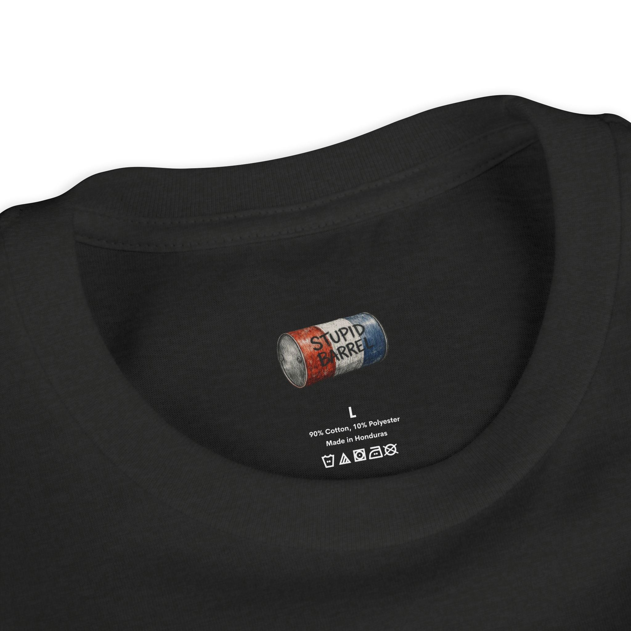 Youth Tee — Rodeo Cowgirl with Patriotic Barrel Graphic