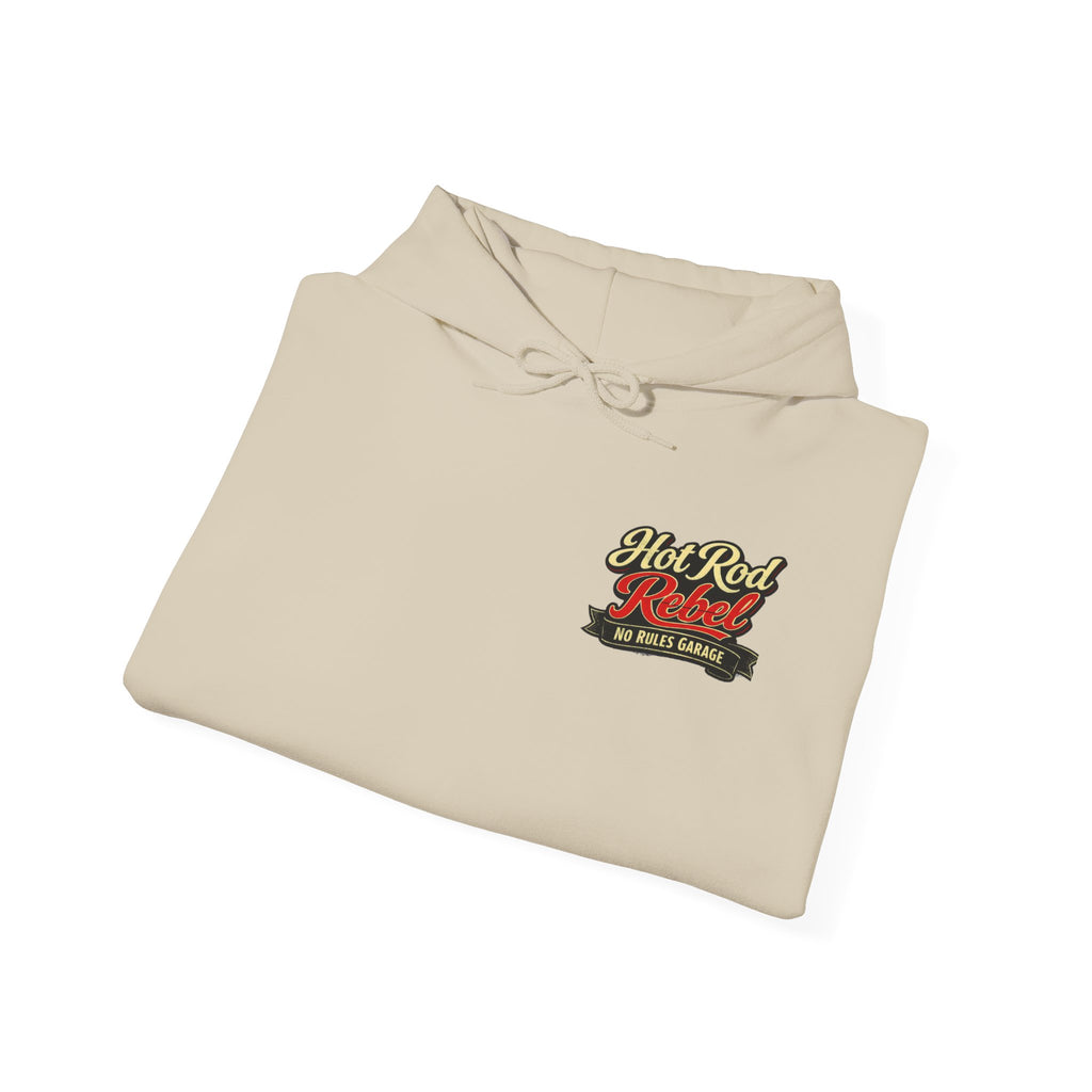 Hot Rod Hoodie — "Hot Rod Fuel" Vintage Car Racing Pullover