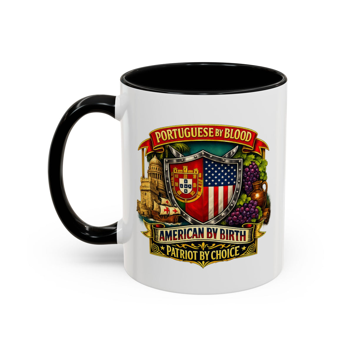 Portuguese/American Pride Mug - Coffee Ceramic Mug