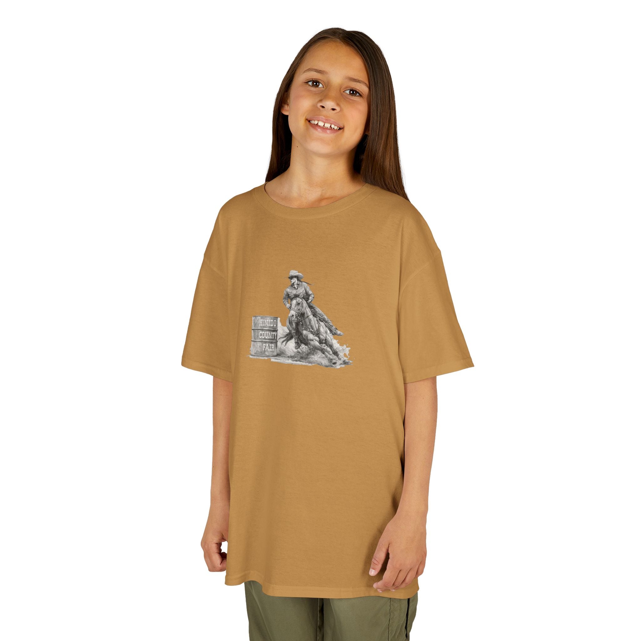 Kids T-Shirt — 'Always Keep Your Eye On the Next Barrel' Cowgirl Graphic