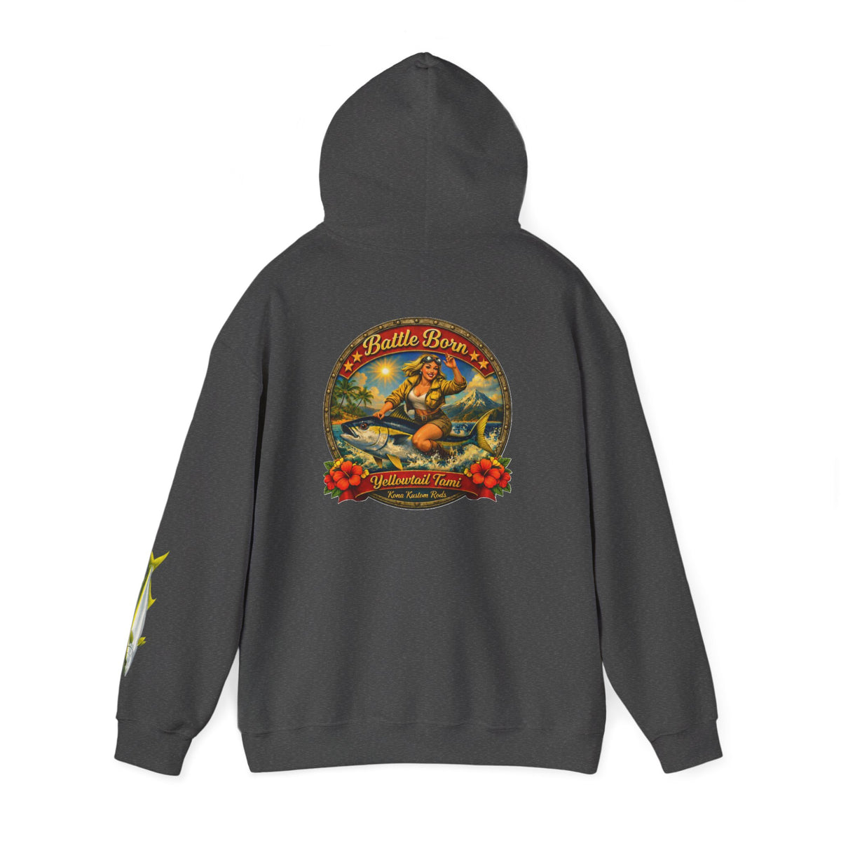 Kona Kustom Rods "Yellowtail" Hoodie — Kona Kustom Rods Pullover