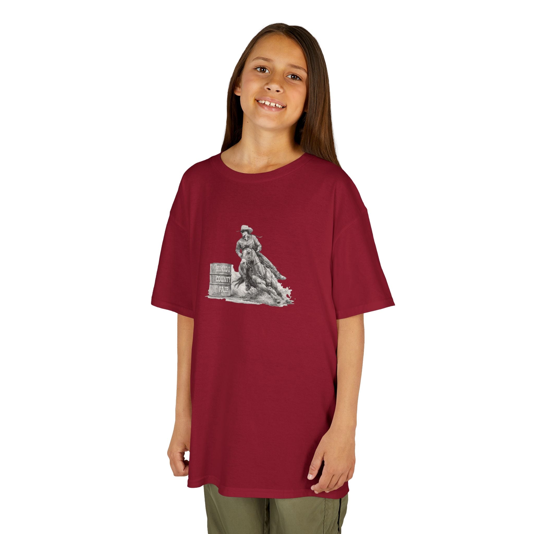 Kids T-Shirt — 'Always Keep Your Eye On the Next Barrel' Cowgirl Graphic