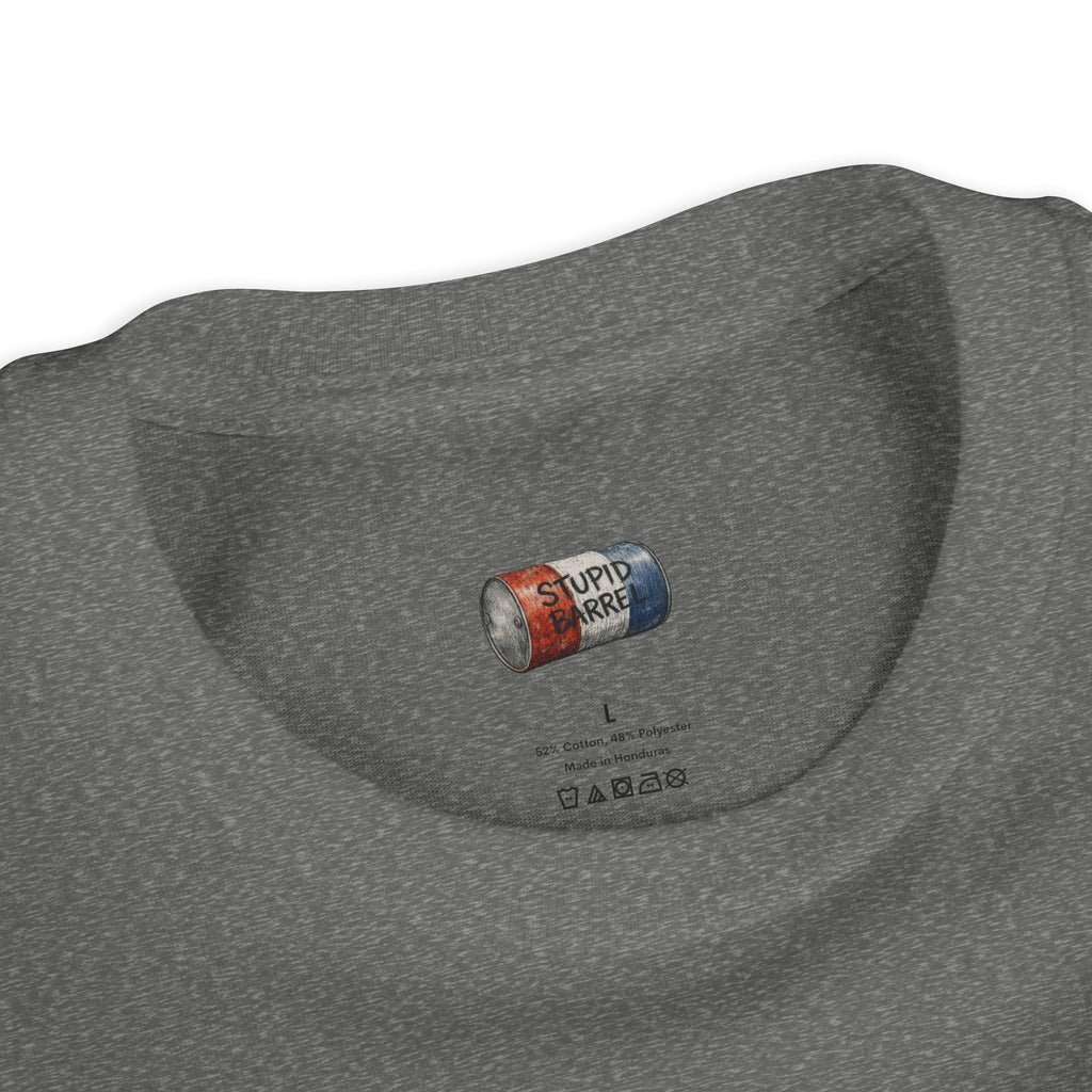 Youth Tee — Rodeo Cowgirl with Patriotic Barrel Graphic