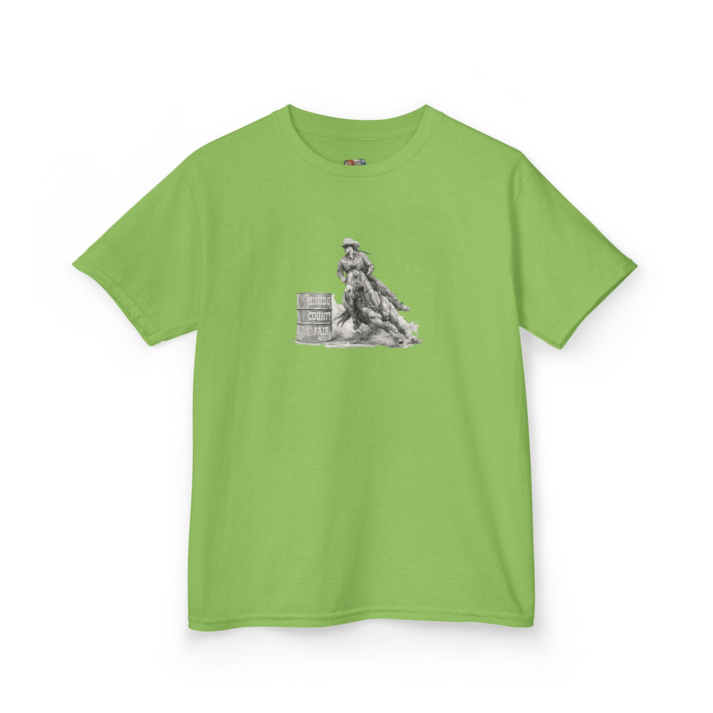 Kids T-Shirt — 'Always Keep Your Eye On the Next Barrel' Cowgirl Graphic