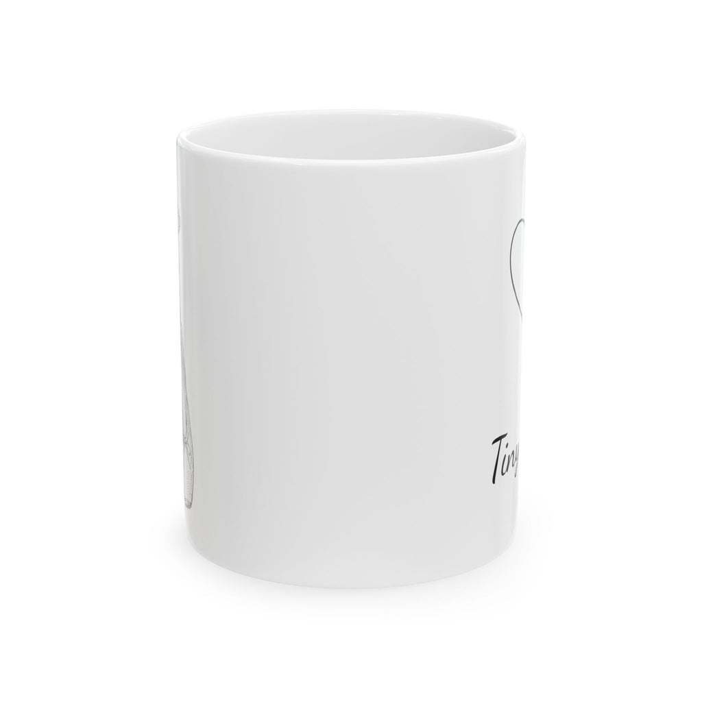 Ceramic Mug - Minimal Outline Romantic Coffee Mug (11oz & 15oz)