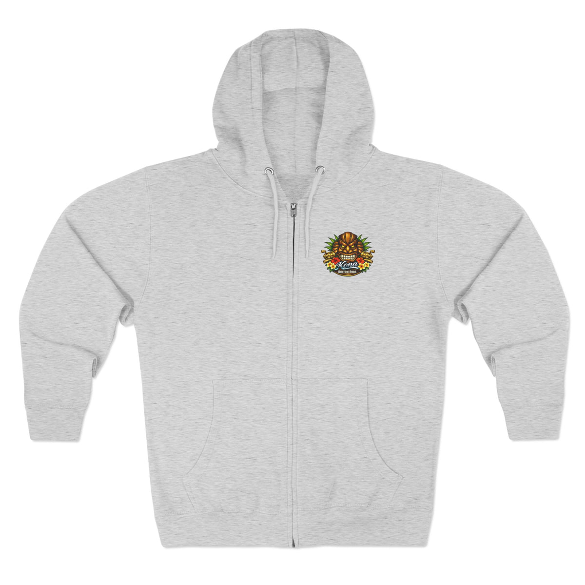 Vintage Hawaiian Bait Shop Zip Hoodie — Island Vibes with a WWll Pinup Graphic