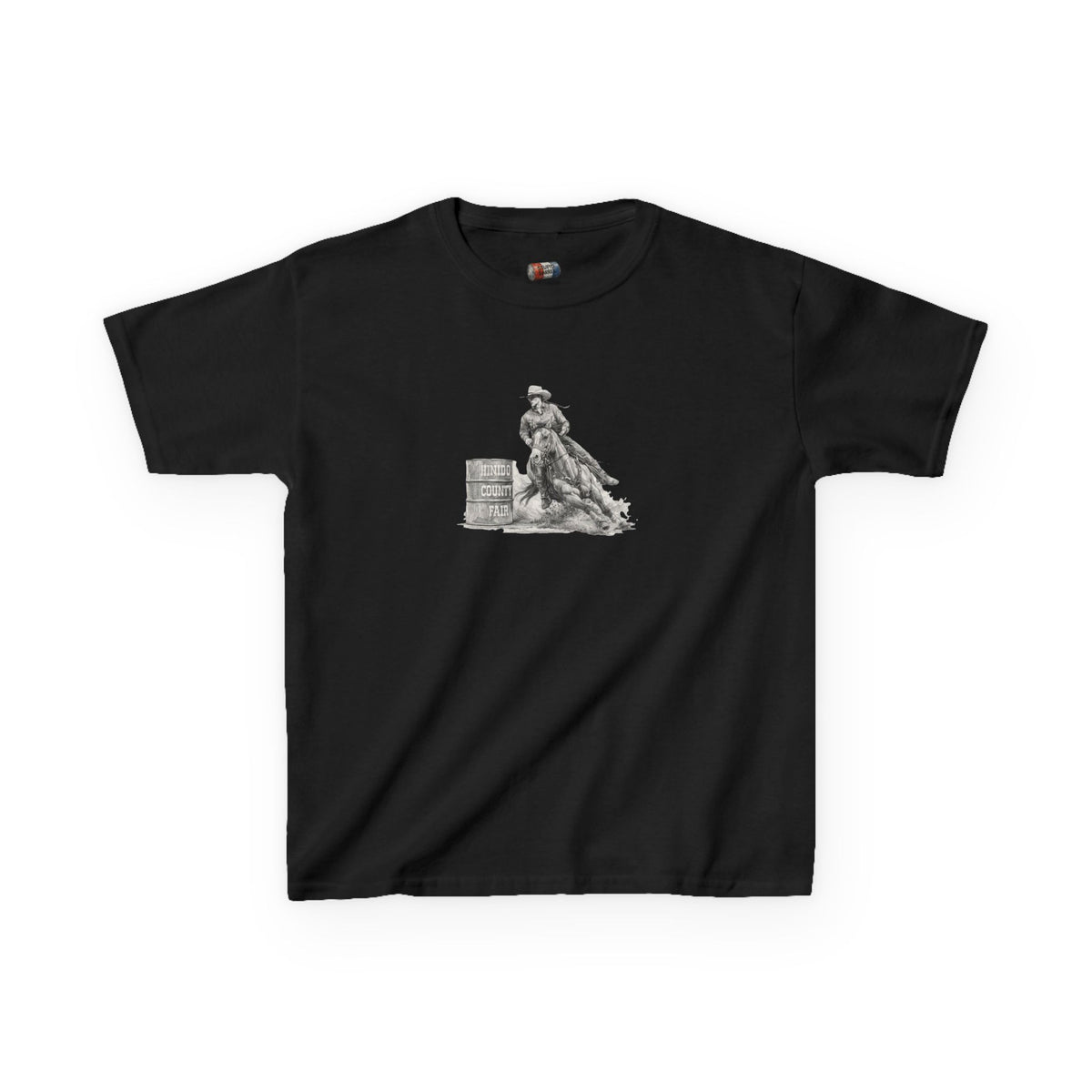 Kids T-Shirt — 'Always Keep Your Eye On the Next Barrel' Cowgirl Graphic