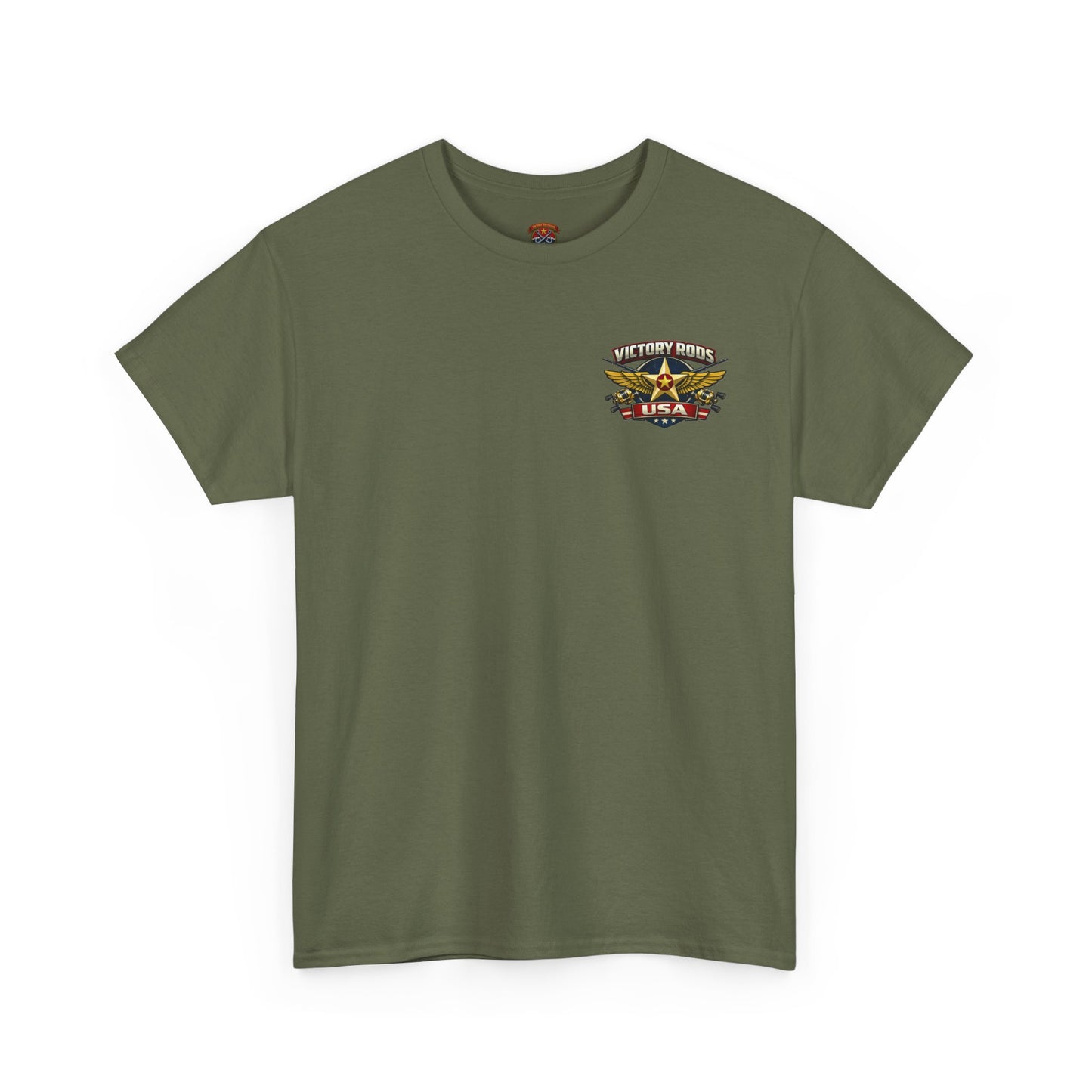 Vintage Pinup Fishing T-Shirt — “Victory Rods” Calico Carol Graphic Tee