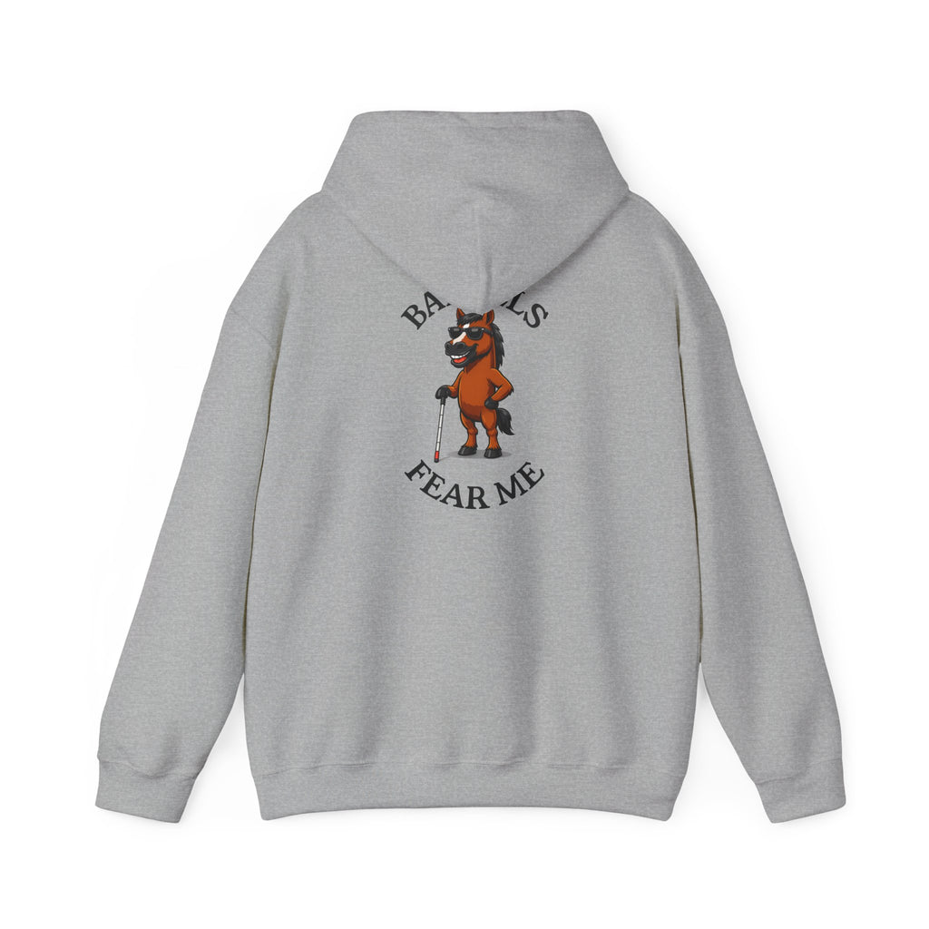 Fear Me Barrel Horse Hoodie — 'Barrels Fear Me' Graphic Hirse Hoody