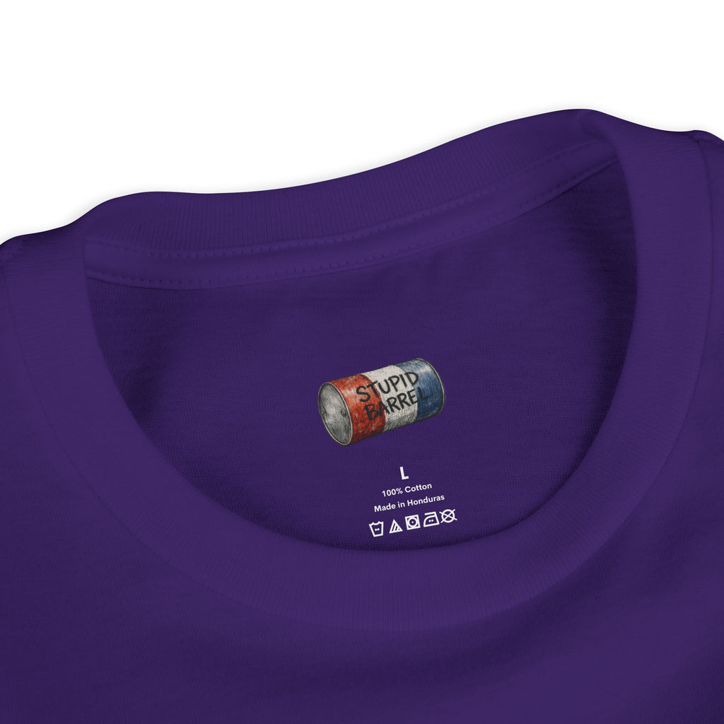 Youth Tee — Rodeo Cowgirl with Patriotic Barrel Graphic