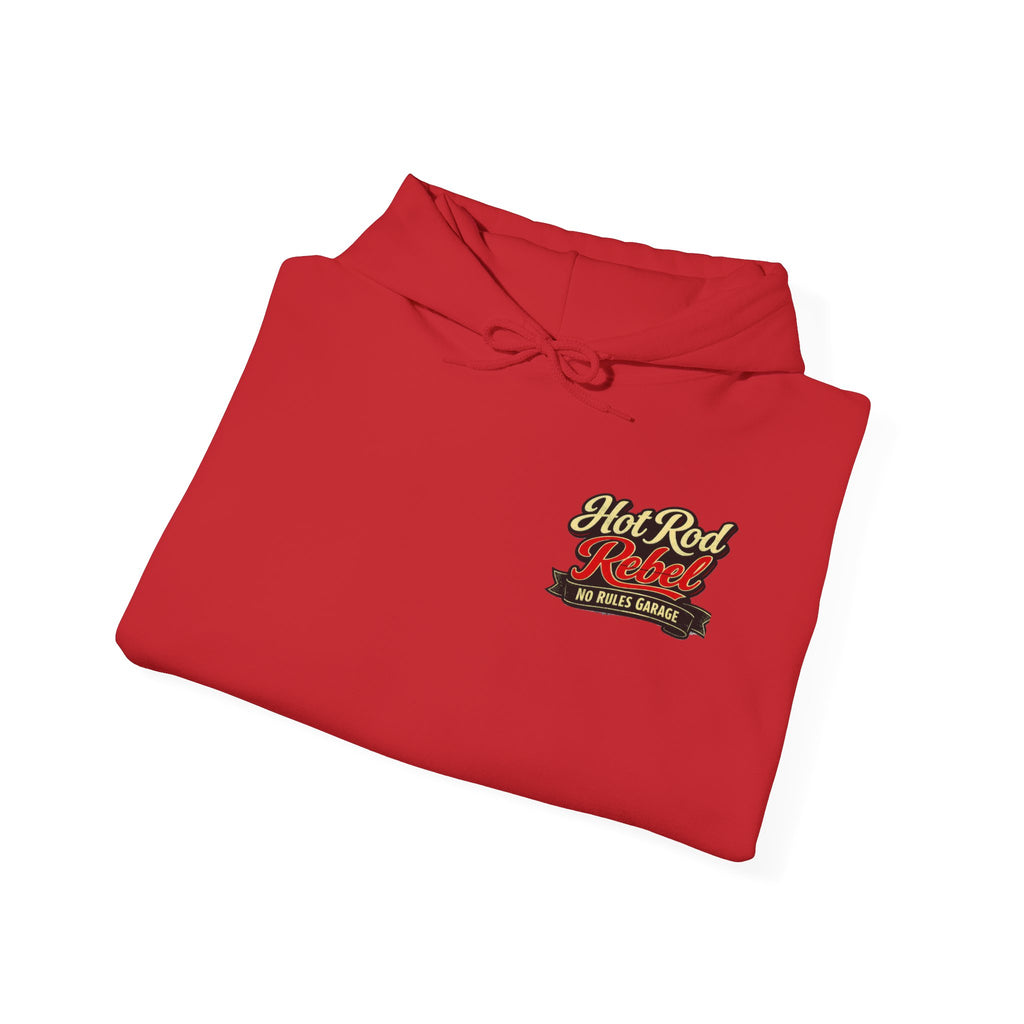 Hot Rod Hoodie — "Hot Rod Fuel" Vintage Car Racing Pullover