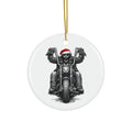 Copy of Biker Motorcycle Ceramic Ornament — Double-Sided Round Holiday Decoration
