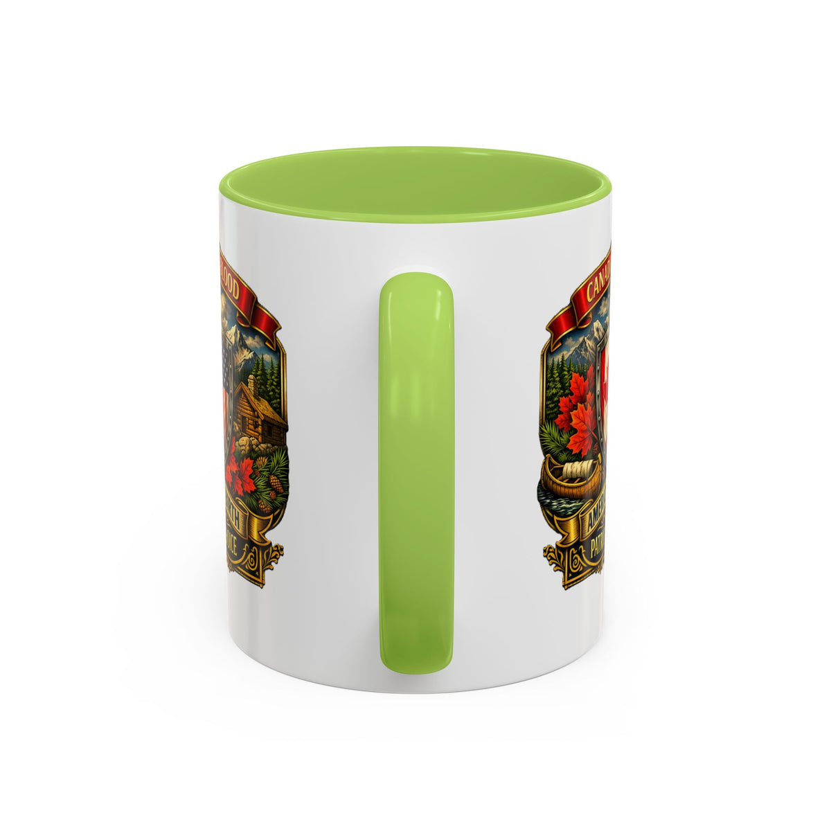 Canadian/American Pride Coat of Arms Accent Coffee Mug (11/15oz)