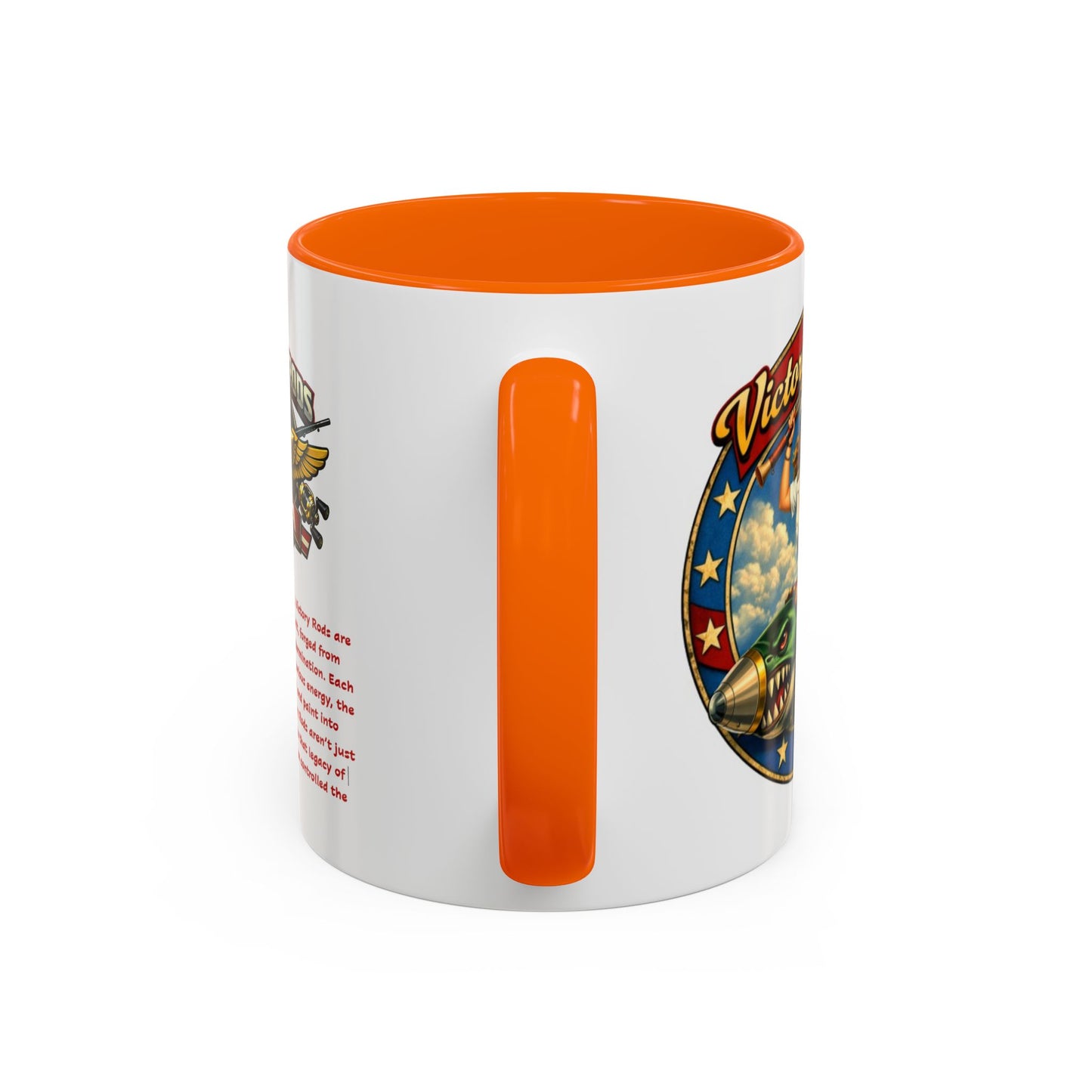 Victory Rods Sportfisherman's WWII Nose Art Pin-Up Illustration Mug | Ceramic Coffee Cup