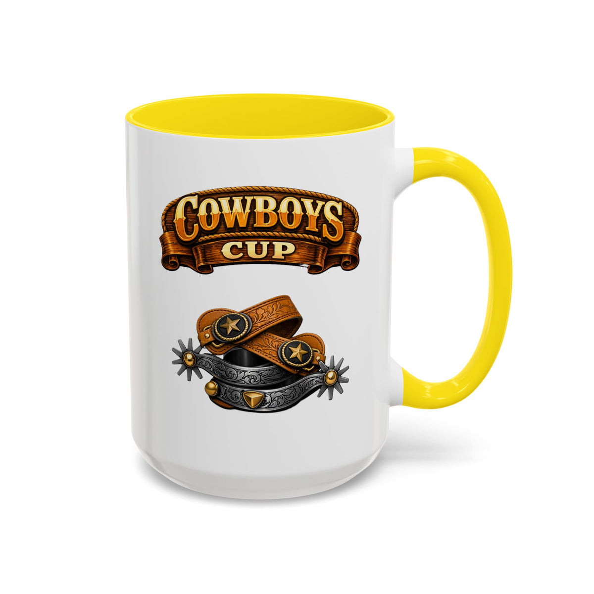Cowboys Cup Coffee Mug — Western Spur & Leather Design (11/15oz)