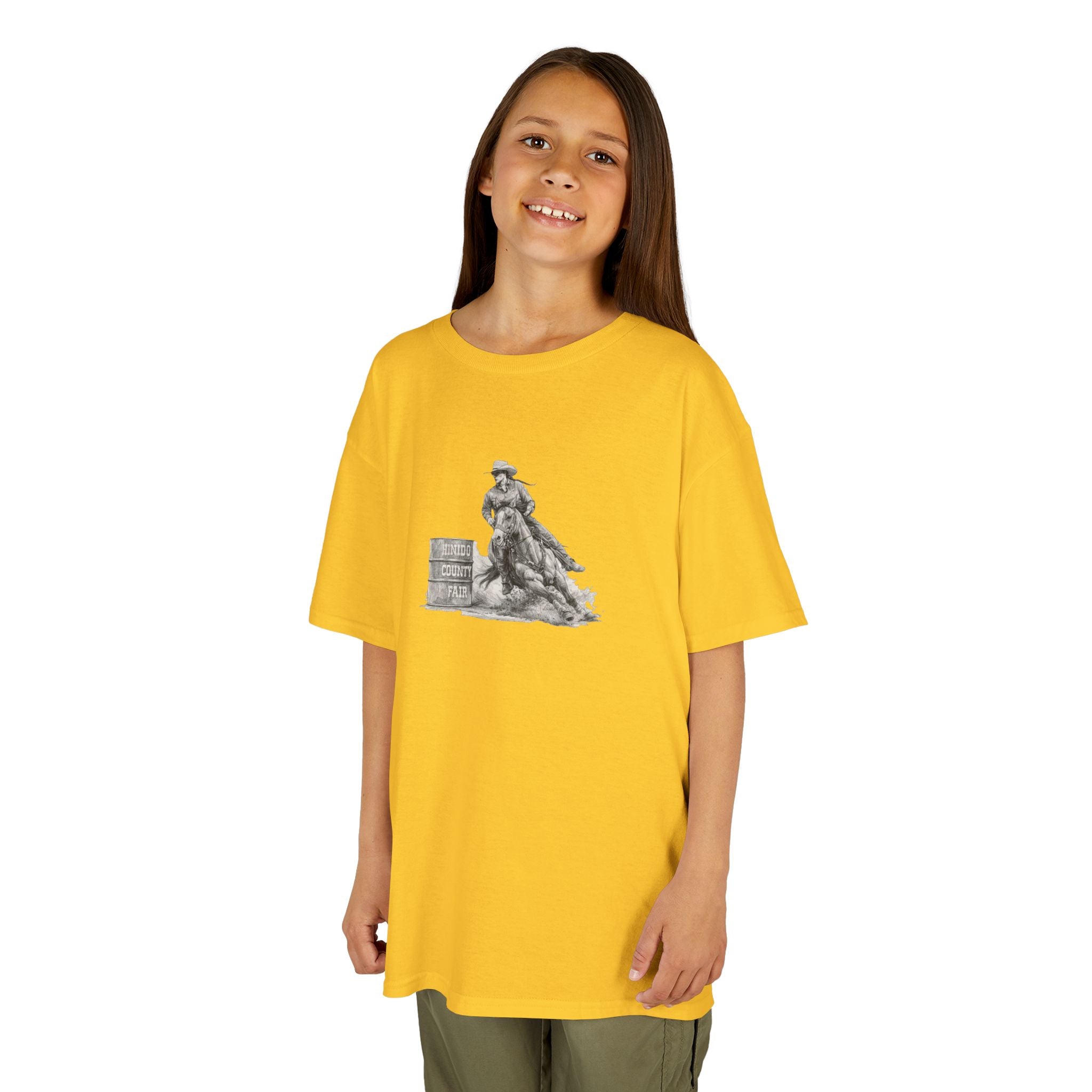 Kids T-Shirt — 'Always Keep Your Eye On the Next Barrel' Cowgirl Graphic