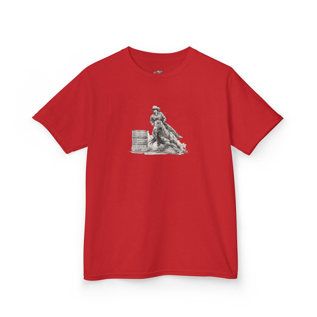Kids T-Shirt — 'Always Keep Your Eye On the Next Barrel' Cowgirl Graphic