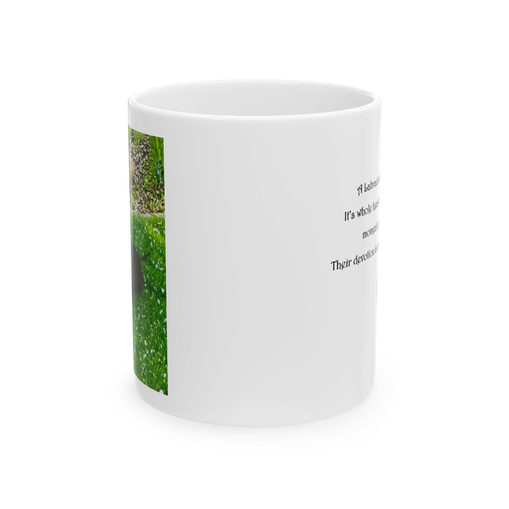 Labrador Photo Ceramic Mug with Poem – Pet-Inspired Coffee Cup (11oz/15oz)