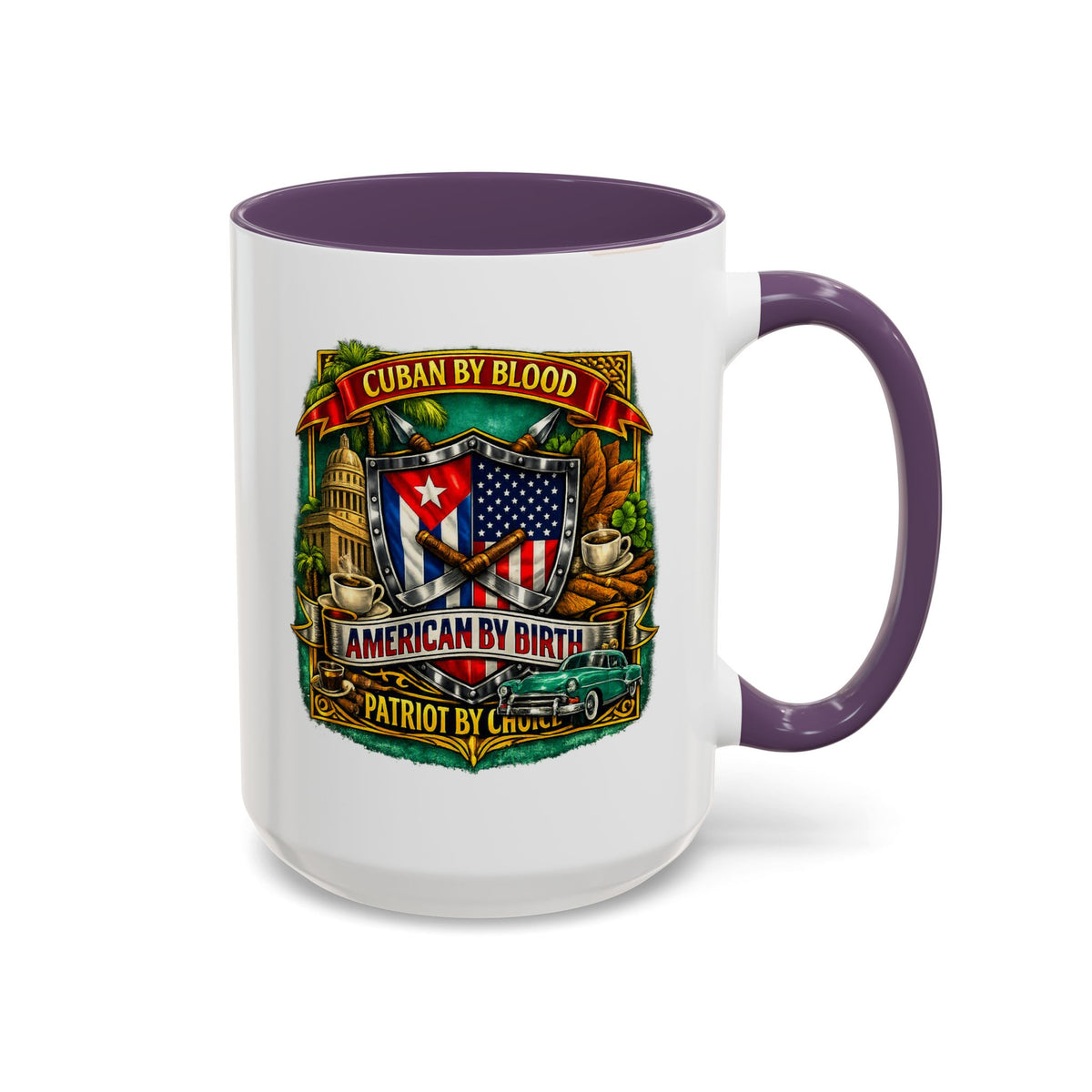Cuban/American Pride - Cuban by Blood, American by Birth Accent Coffee Mug (11/15oz)