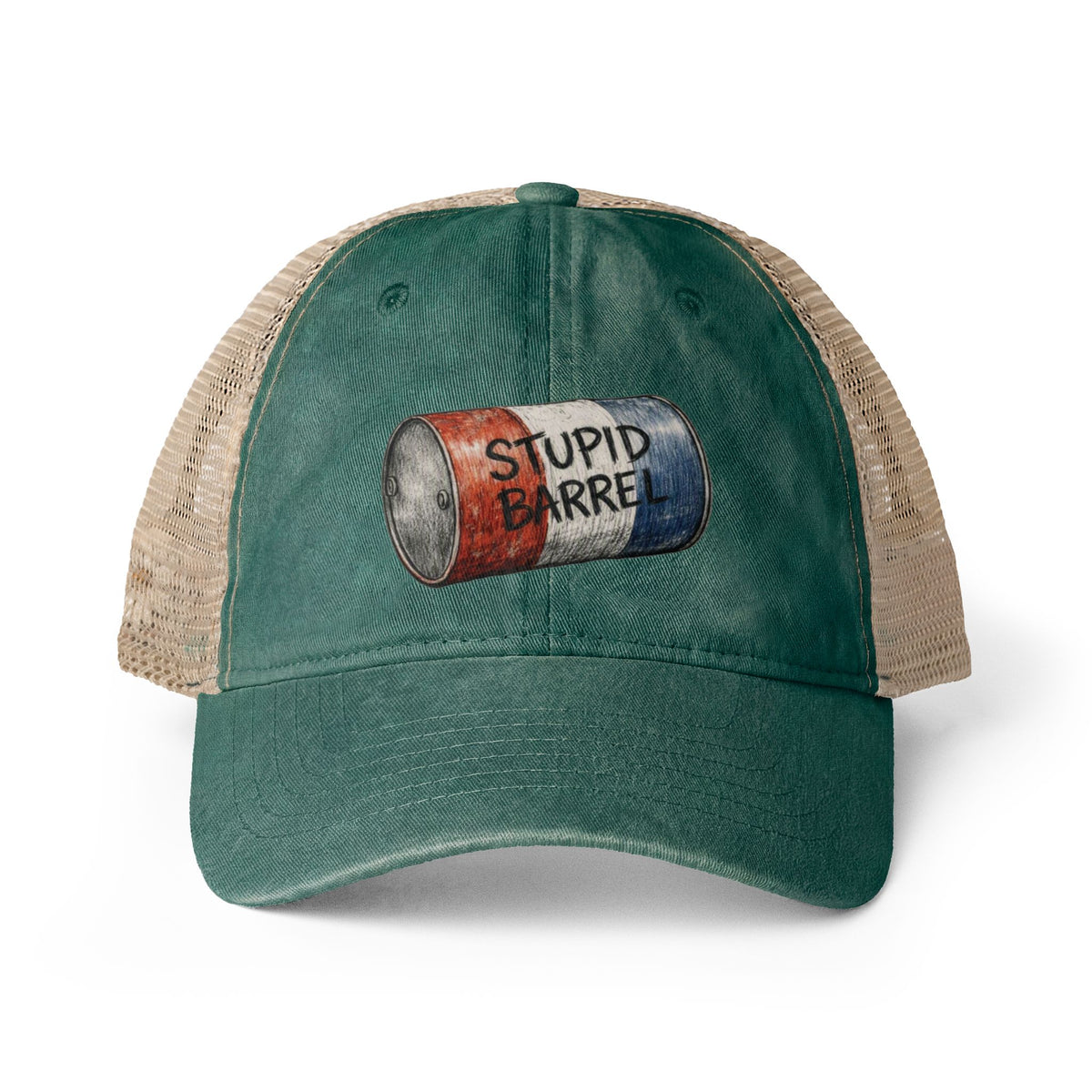 Women's "Stupid Barrel" Washed Mesh-Back Cap - One Size fits All