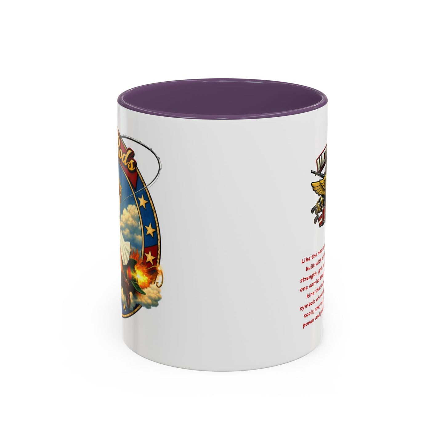 Victory Rods Sportfisherman's WWII Nose Art Pin-Up Illustration Mug | Ceramic Coffee Cup