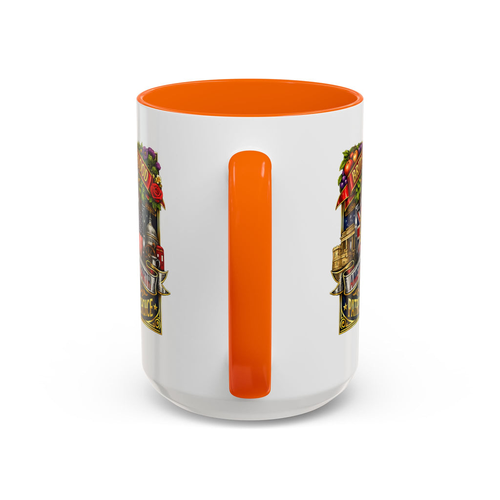 British Pride Coffee Mug — "British by Blood, American by Birth, Patriot by Choice" Patriotic Ceramic Mug
