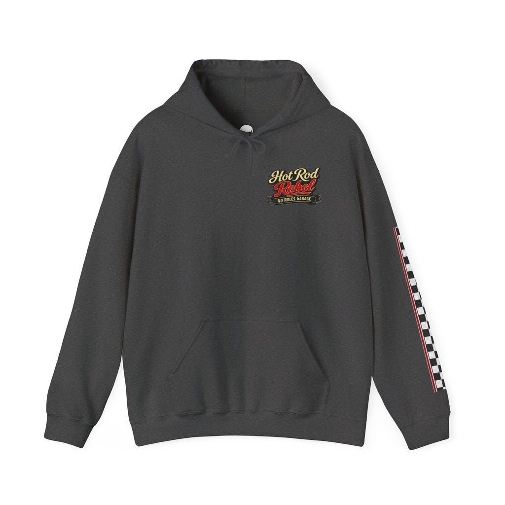 Hot Rod Hoodie — "Hot Rod Fuel" Vintage Car Racing Pullover