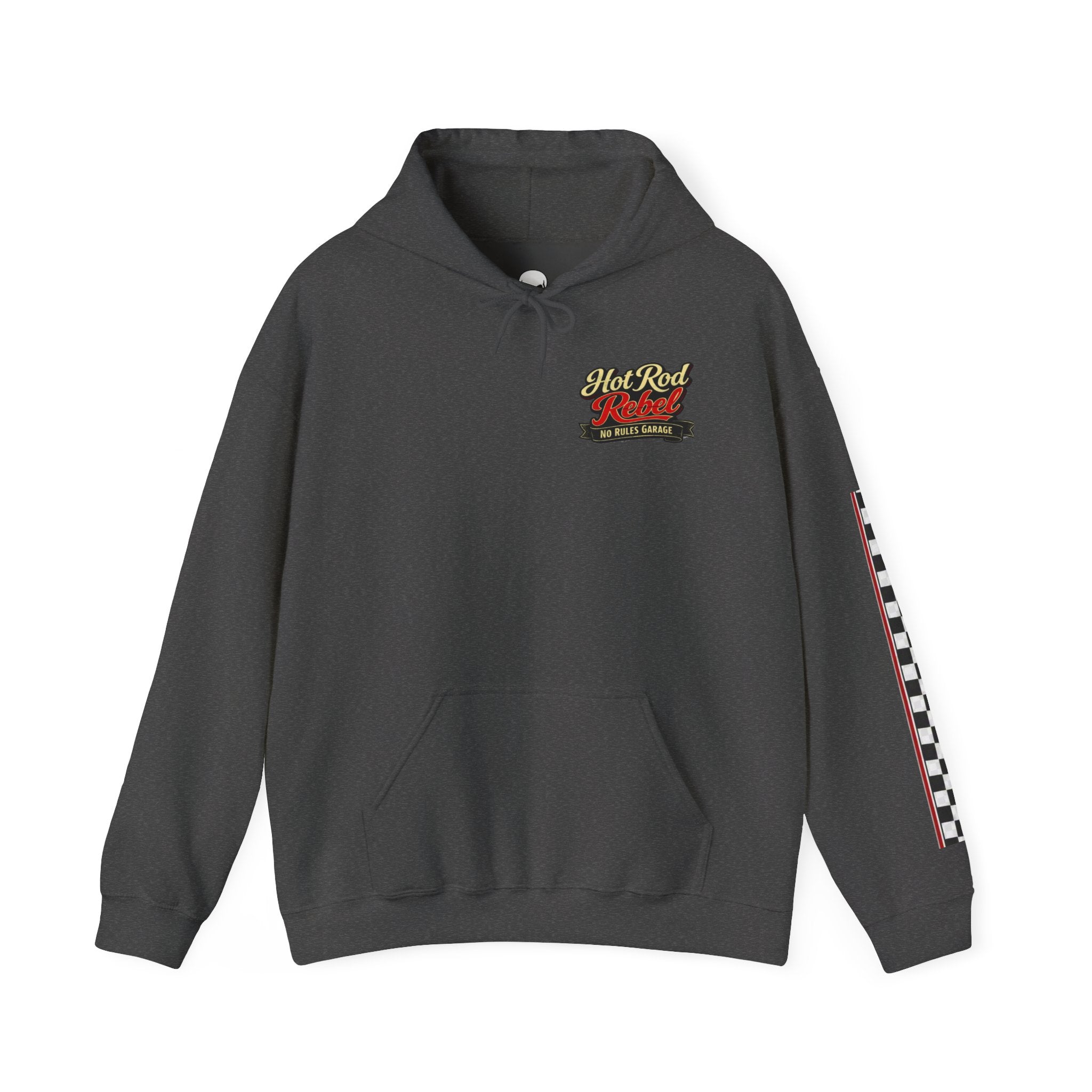 Hot Rod Hoodie — "Hot Rod Fuel" Vintage Car Racing Pullover