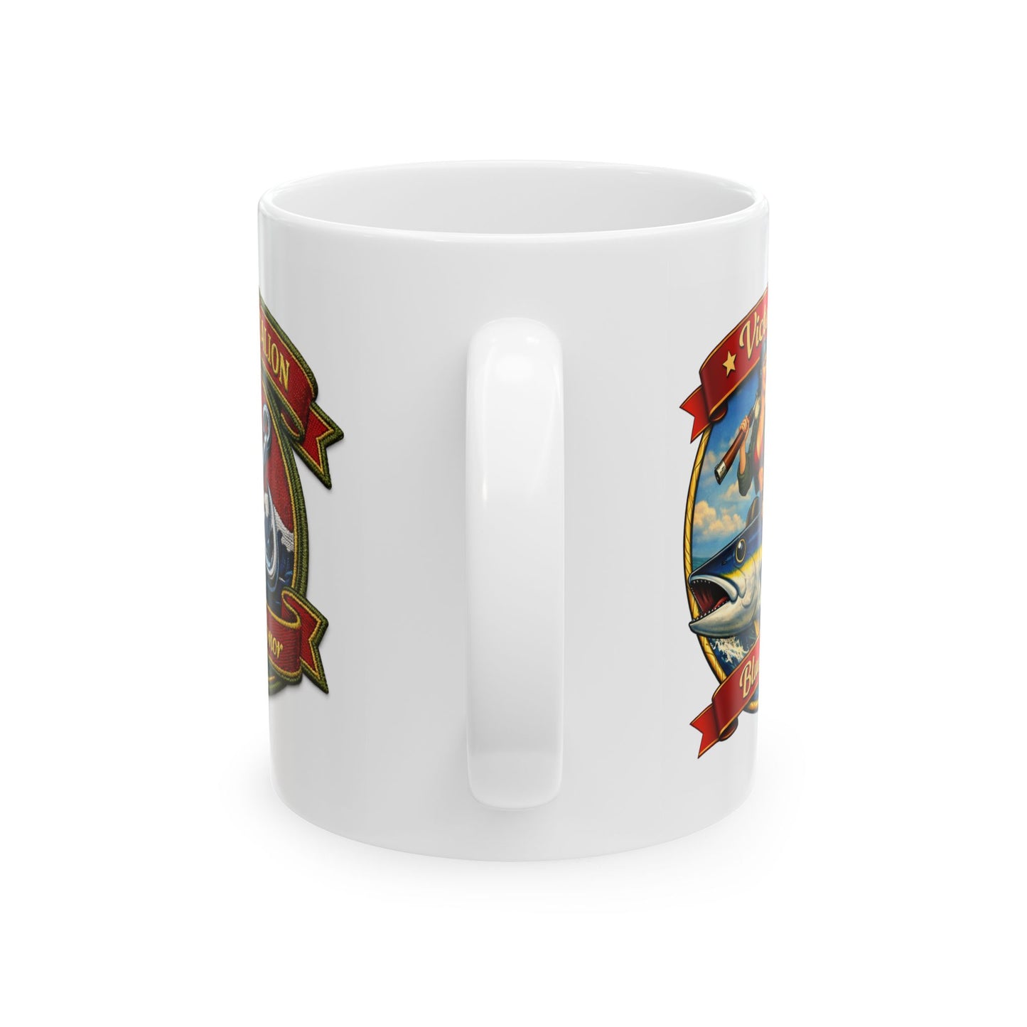 Victory Rods Pin-up Nose Art (Bluefin Betty) / Ceramic Mug (11oz/15oz)(11oz, 15oz)