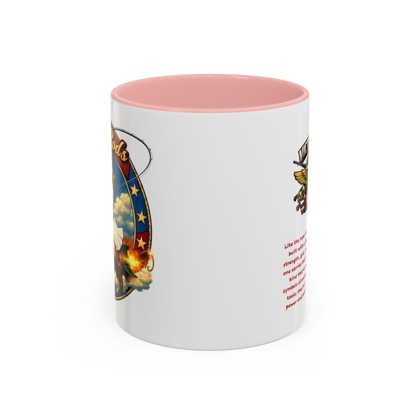 Victory Rods Sportfisherman's WWII Nose Art Pin-Up Illustration Mug | Ceramic Coffee Cup