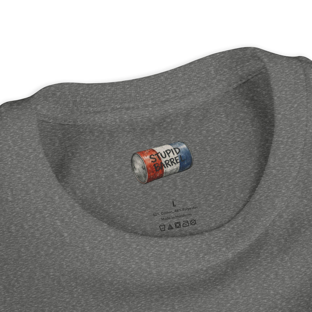 Youth Tee — Rodeo Bull Rider with Patriotic Barrel Graphic
