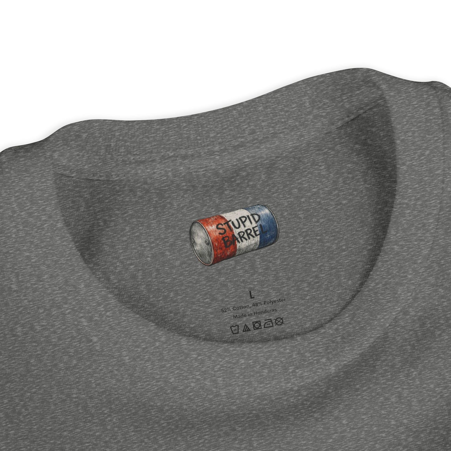 Youth Tee — Rodeo Bull Rider with Patriotic Barrel Graphic