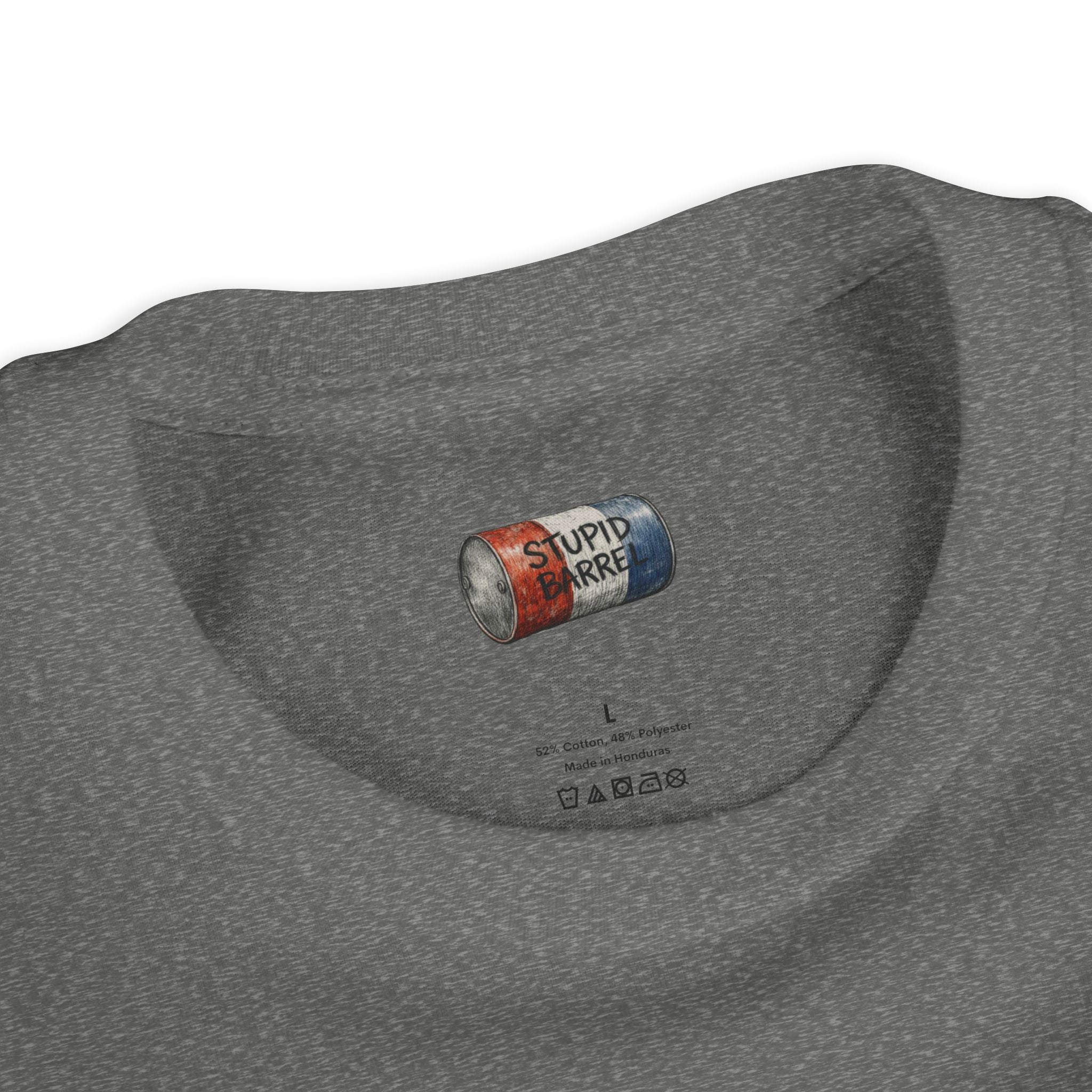 Youth Tee — Rodeo Bull Rider with Patriotic Barrel Graphic