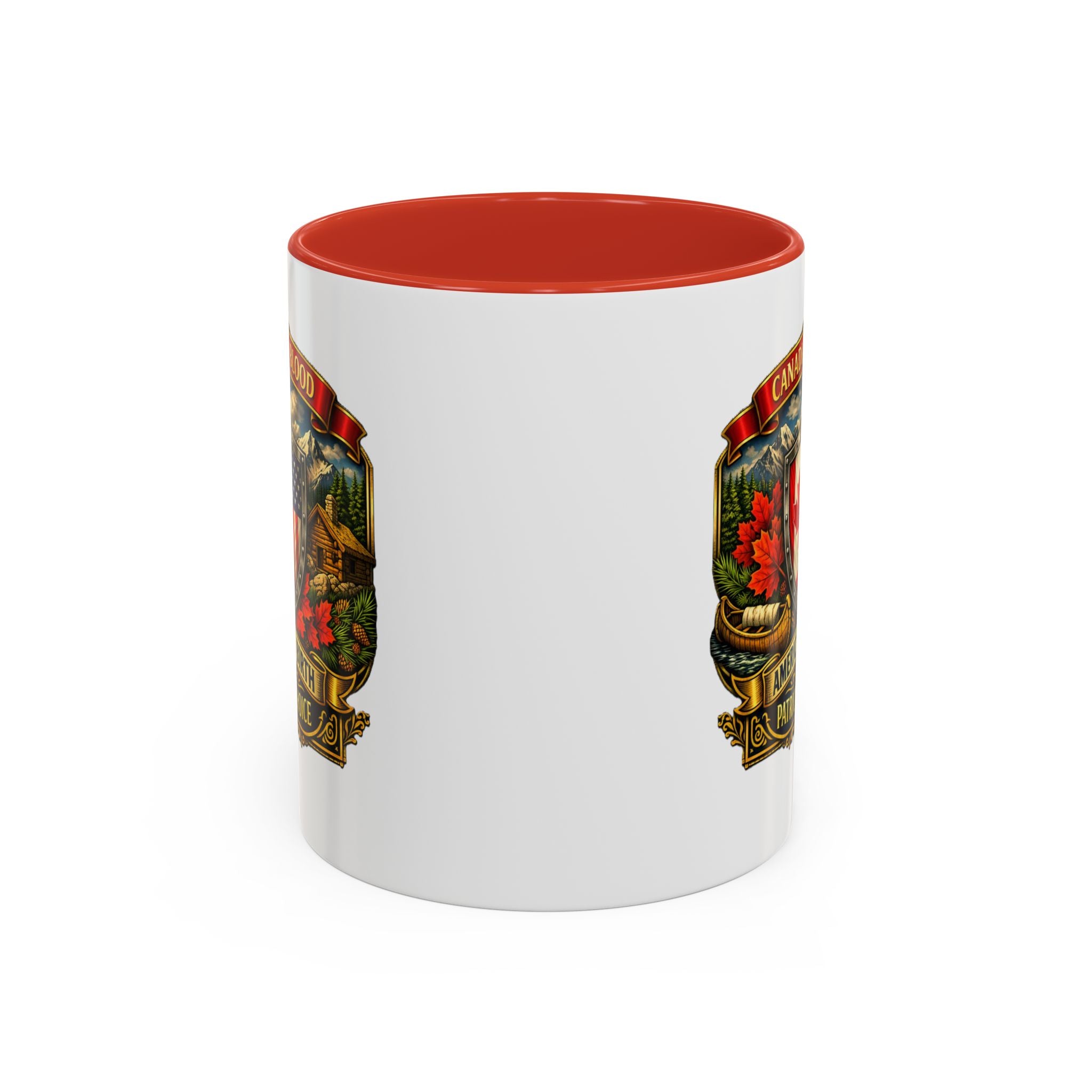 Canadian by Blood American by Birth Accent Coffee Mug — Patriot by Choice 11/15oz