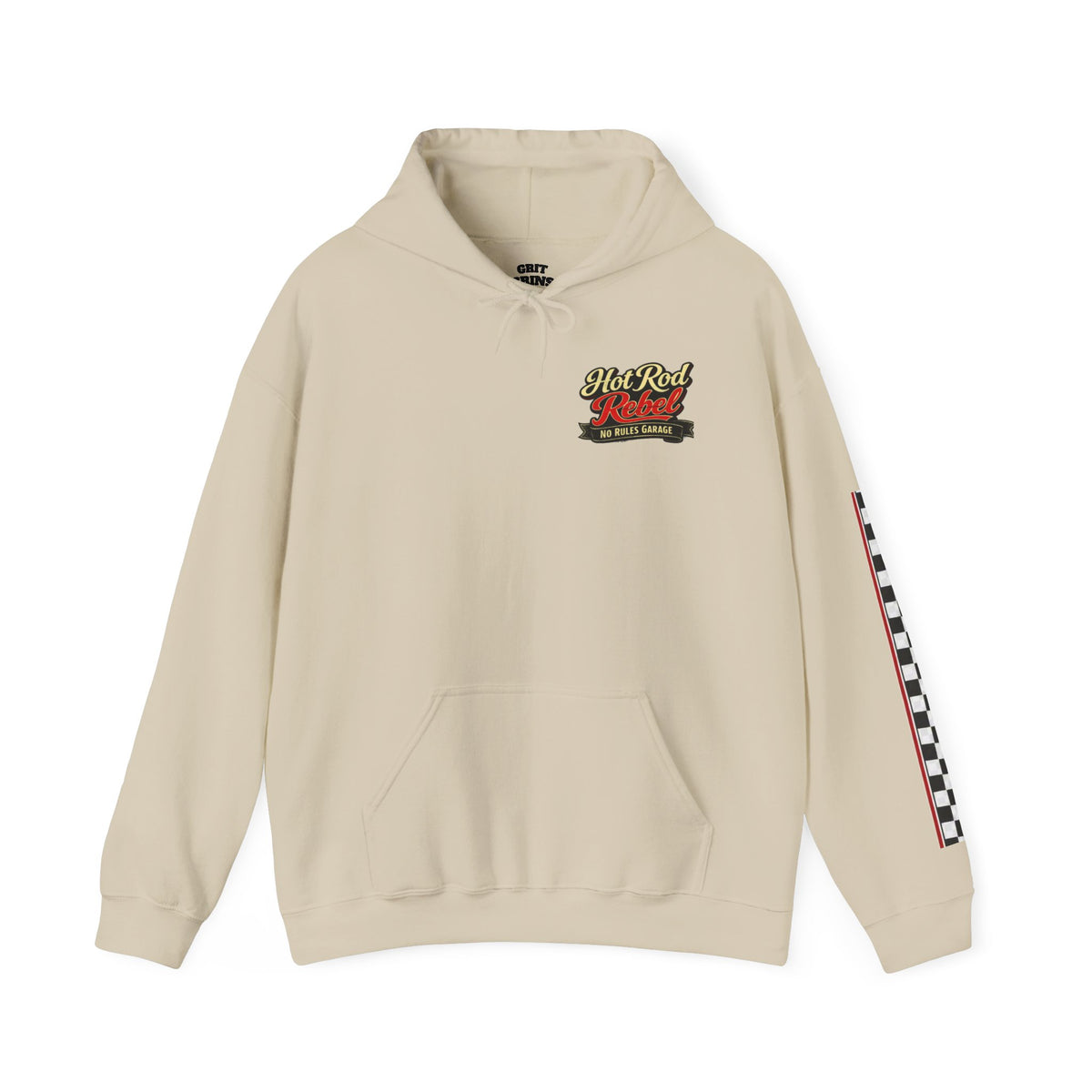 Hot Rod Hoodie — "Hot Rod Fuel" Vintage Car Racing Pullover