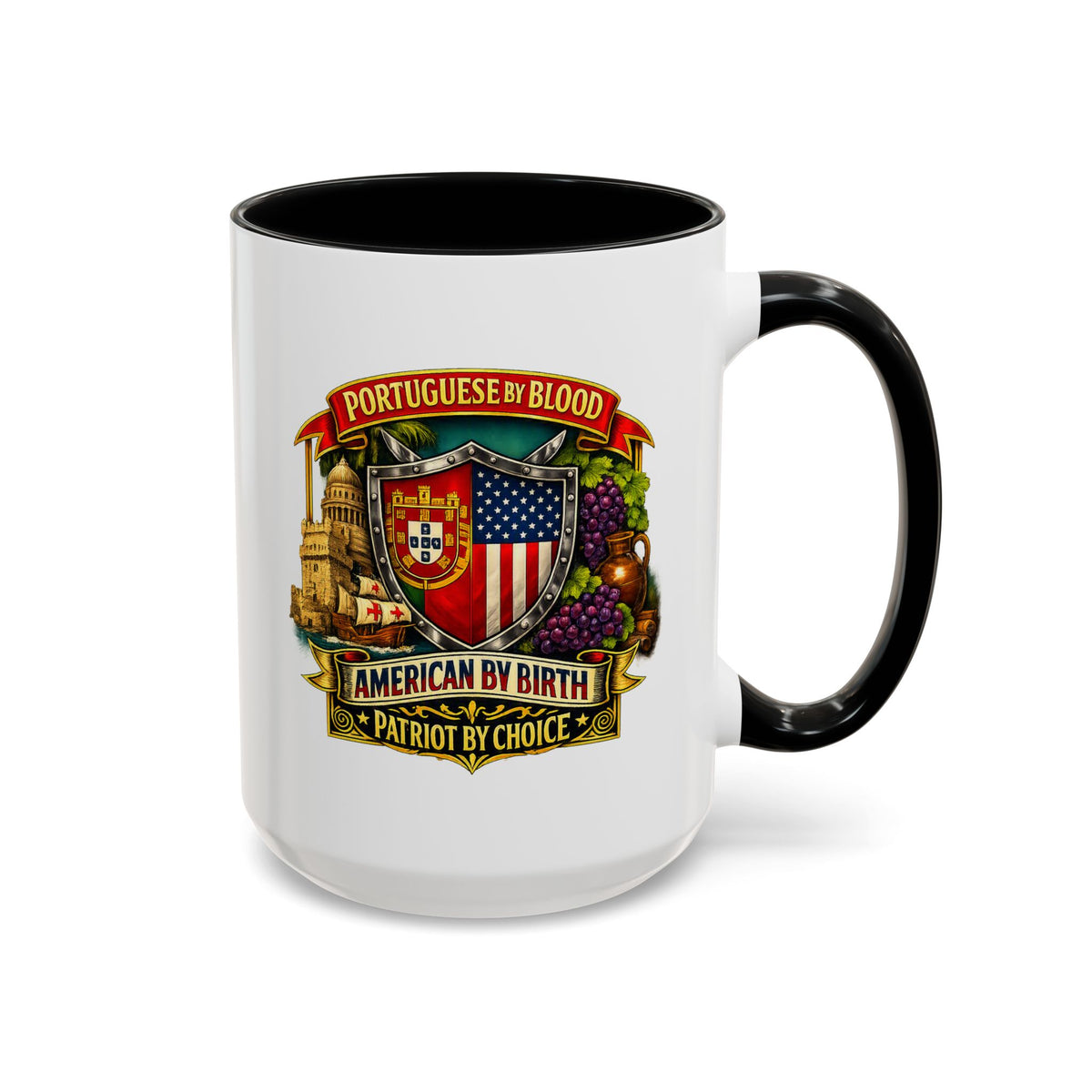 Portuguese/American Pride Mug - Coffee Ceramic Mug