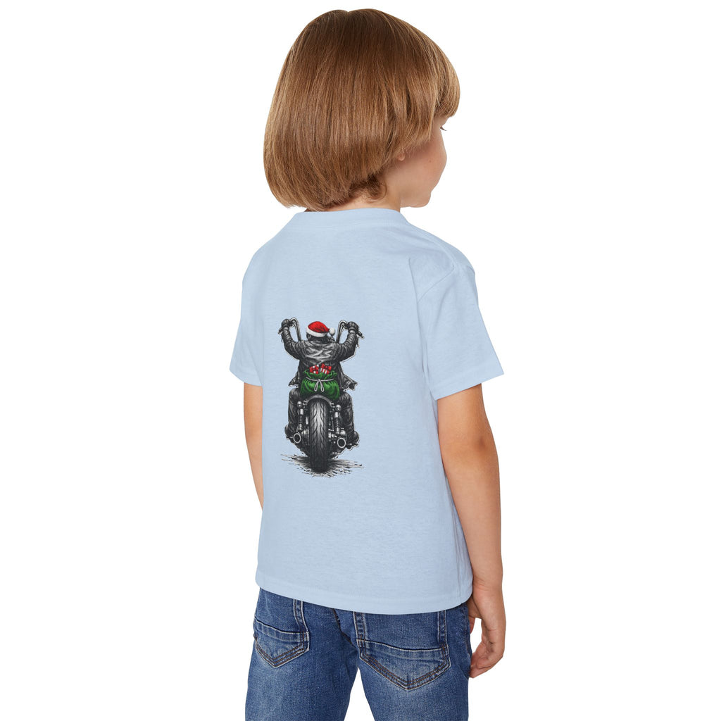 Toddler T‑Shirt — Ride Hard Santa Motorcycle Christmas Tee